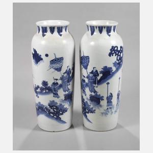 Paar große Rouleau-Vasen