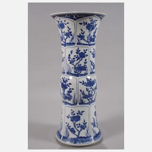 Paar große GU-Vasen "Seenlandschaft mit Gelehrten“