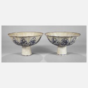 Paar große Stem Cups