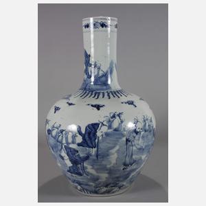 Große Tianqiuping-Vase „Das Paradies der Unsterblichen“