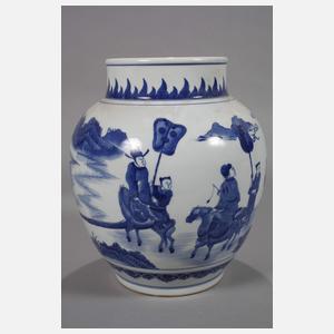 Paar Deckelvasen Kangxi