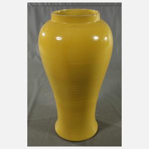 Paar riesige gelbe Deckel-Vasen
