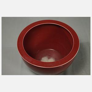 Paar sehr große Fish Bowls Sang-de-Boeuf