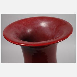 Große Balustervase Sang-de-Boeuf