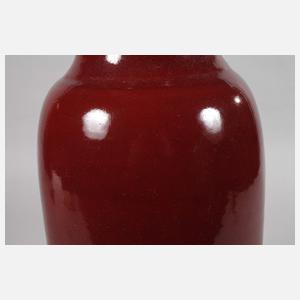 Große Balustervase Sang-de-Boeuf