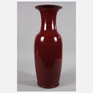Große Balustervase Sang-de-Boeuf