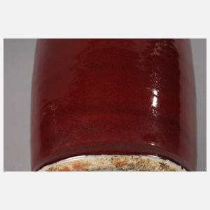 Große Balustervase Sang-de-Boeuf
