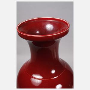 Paar große Balustervasen Sang-de-Boeuf