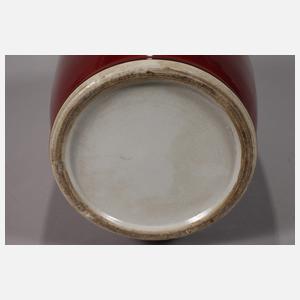 Paar große Balustervasen Sang-de-Boeuf