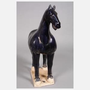 Paar große blaue Pferde