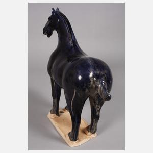 Paar große blaue Pferde