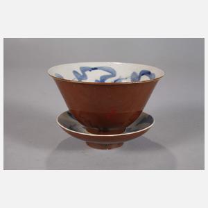 Teeschale mit Café-au-Lait-Glasur