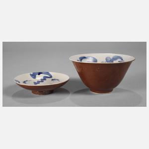 Teeschale mit Café-au-Lait-Glasur