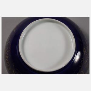 Blaue Punch Bowl mit Goldmalerei