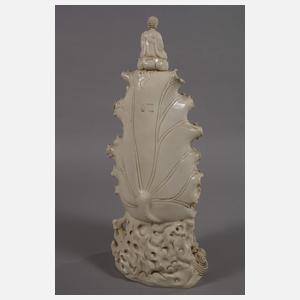 Große Blanc-de-Chine-Figur "Der Medizinbuddha Bhaisajyaguru"