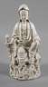 Blanc-de-Chine-Figur "Thronende Guanyin mit Ruyi-Wunschzepter"