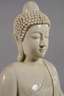 Blanc-de-Chine-Figur des Buddha Shakyamuni im Sarnath-Stil