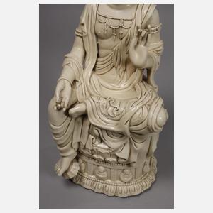 Blanc-de-Chine-Figur eines Bodhisattvas