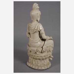 Blanc-de-Chine-Figur eines Bodhisattvas
