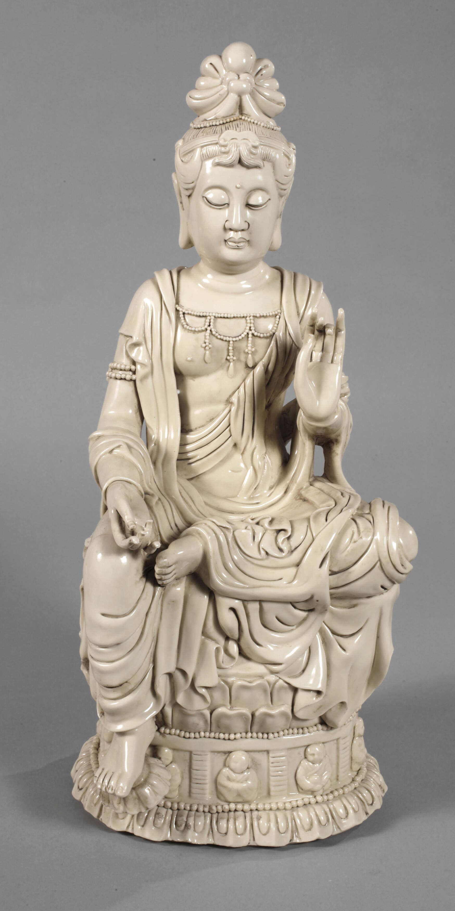 Blanc-de-Chine-Figur eines Bodhisattvas