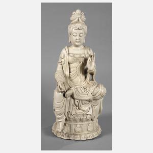 Blanc-de-Chine-Figur eines Bodhisattvas