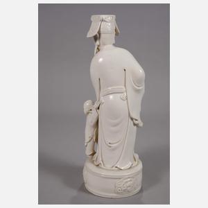 Blanc-de-Chine-Trias der Sanxing-Sterngottheiten