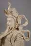Sehr große Blanc-de-Chine-Figur eines Himmelsgenerals