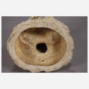 Sehr große Blanc-de-Chine-Figur eines Himmelsgenerals