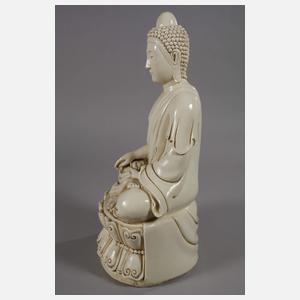 Blanc-de-Chine-Figur des Buddha Amitabha