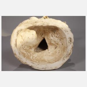 Sehr große Blanc-de-Chine-Figur eines Himmelsgenerals