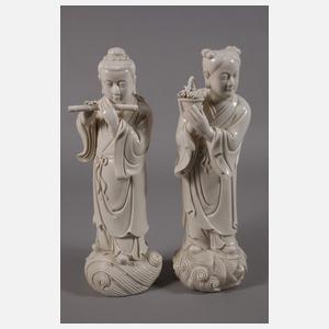 Seltene Blanc-de-Chine-Figurengruppe der acht Unsterblichen