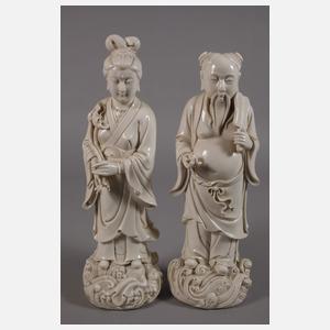 Seltene Blanc-de-Chine-Figurengruppe der acht Unsterblichen