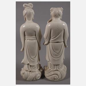 Seltene Blanc-de-Chine-Figurengruppe der acht Unsterblichen