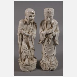 Seltene Blanc-de-Chine-Figurengruppe der acht Unsterblichen