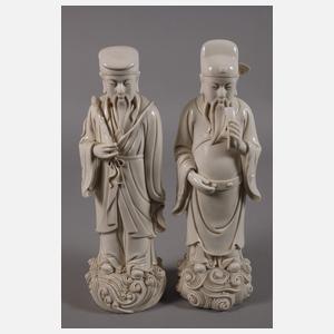 Seltene Blanc-de-Chine-Figurengruppe der acht Unsterblichen