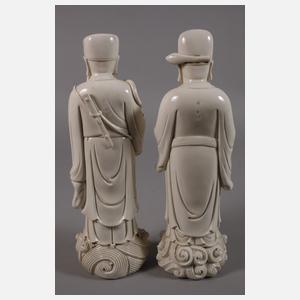 Seltene Blanc-de-Chine-Figurengruppe der acht Unsterblichen