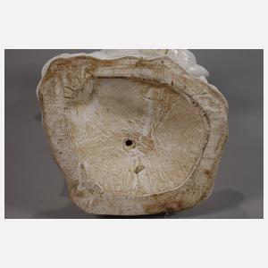 Riesige Blanc-de-Chine-Figur "Der drohende Kriegsgott Guandi"