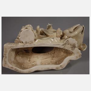 Blanc-de-Chine-Figuren der Bodhisattvas Samantabhadra und Manjusri