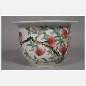 Paar Pfirsichbäumchen-Cachepots