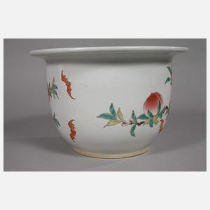 Paar Pfirsichbäumchen-Cachepots