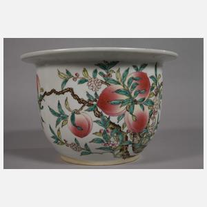 Paar Pfirsichbäumchen-Cachepots