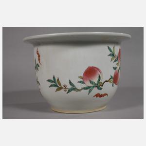 Paar Pfirsichbäumchen-Cachepots