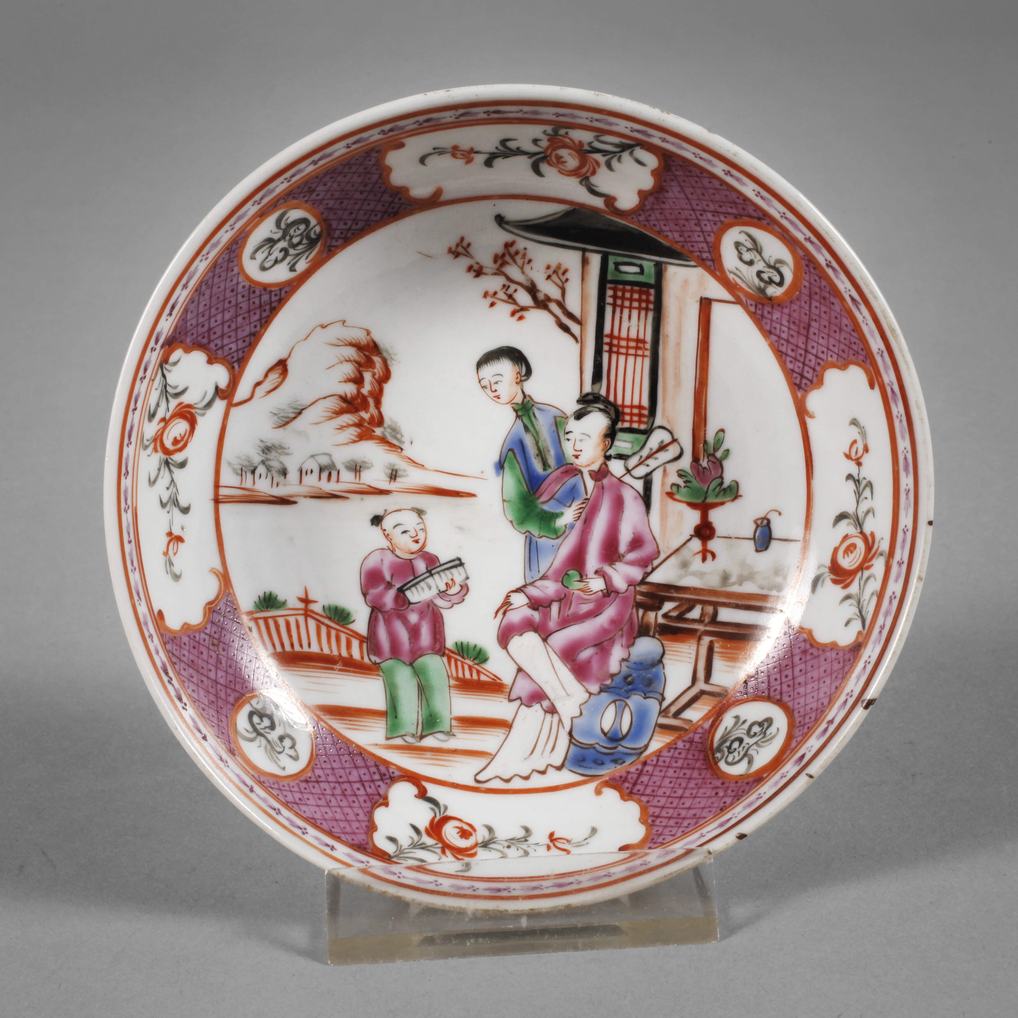 Porzellanschale mit Palastdamen Famille Rose