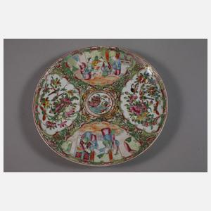 Teller und Teeschale Rose Medaillon