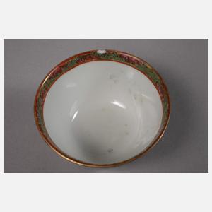 Teller und Teeschale Rose Medaillon