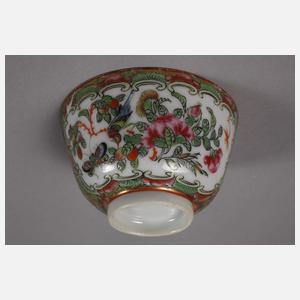 Teller und Teeschale Rose Medaillon