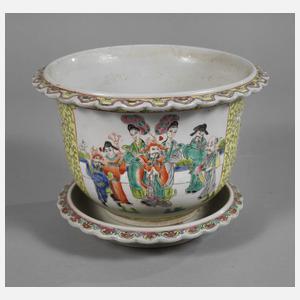 Cachepot Famille Jaune