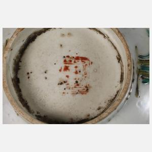 Paar Glückwunschschalen Famille Rose