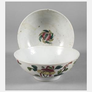 Paar Glückwunschschalen Famille Rose