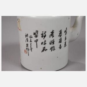 Drei Teekannen Famille Rose